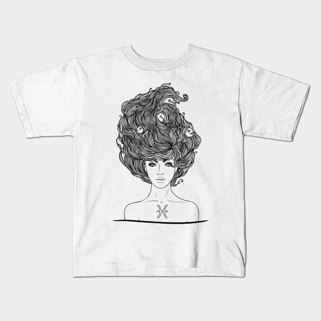 Pisces Kids T-Shirt by DISOBEY